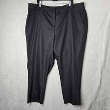 Lane Bryant 24W Black Career Work Pant Dress Pants Straight Leg No Pockets Zippe