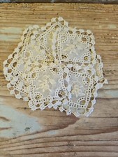 Antico Set 9 Inserti D'epoca Pizzo Trina Merletto Cuscino Federa Tenda Lenzuolo