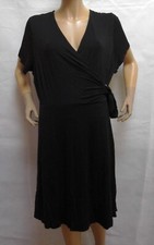 New Ladies Simply Be Black "O Ring" Side Tie Dress Plus Size 22
