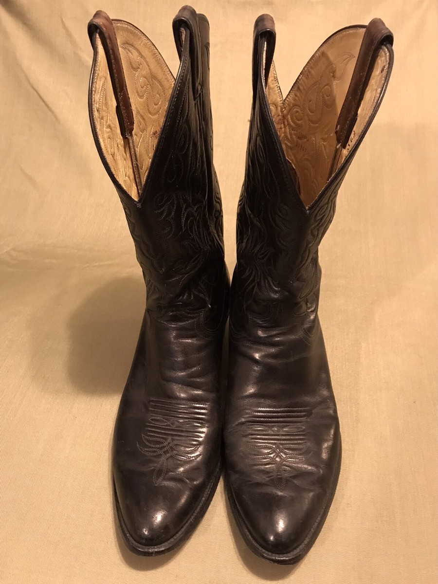 Mens Justin Boots Brown Embroidered Leather Western Cowboy  display picture 3