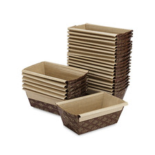 Mini Loaf Paper Baking Pan 25-Pack, 4 x 2 x 2...