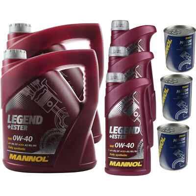 11L Motoröl MANNOL Legend+Ester 0W-40 3x MANNOL Motor Doctor ADDITIV