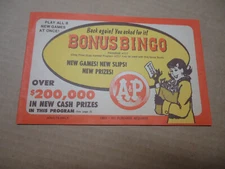 A & P bonus Bingo Program #217 dated 1964