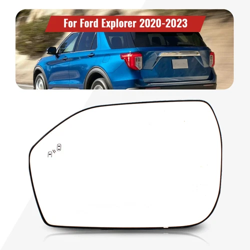 For Ford Explorer 2020-2023 Left Side Heated/Blind Spot/Mirror Glass with plate