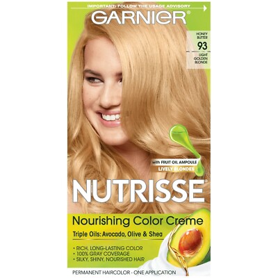 Garnier Nutrisse Nourishing Hair Color Creme #93 Honey Butter Lt Gold Blonde