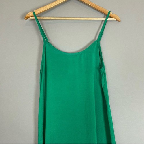 Sadie & Sage Maxi Abito Slip Verde Relaxed Fit Estate Vacanze Ventilato Taglia S - Foto 4 di 11