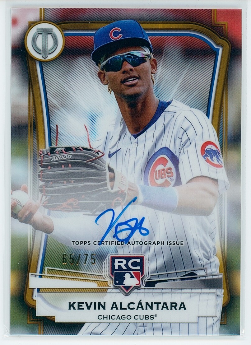 2025 Topps Tribute Kevin Alcantara League Inauguration Auto /75 Gold RC #LIA-KA
