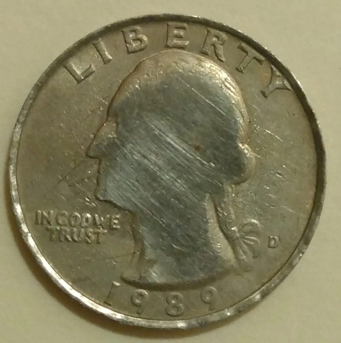 1989 D Quarter error Missing Plating Smooth Edge, Thick | eBay