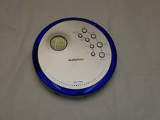 Audiophase Portable CD Player CDM-375 Vintage MP3 Silver Blue - Untested / AS IS