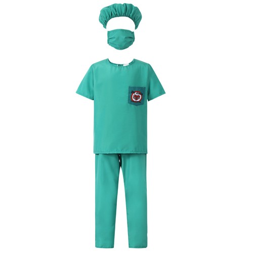 Doctors Nurses Costume Boy Girls Kid's Doctor's Coat Cosplay Halloween Party Set - Picture 14 of 19