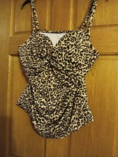 MERONA UNDERWIRE ANIMAL PRINT TANKINI XL