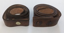 Lot of 2 Interchangeable Hand Tooled Western Belts 1 Says "PEGGY" NO BUCKLES