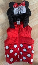 Disney Minnie Mouse Girls Puffer Vest with Hood Size 5 T