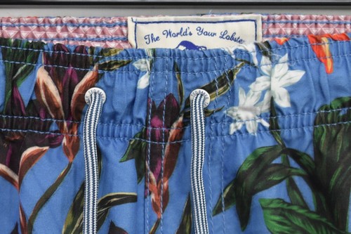 Ted Baker Mens Multicolor Hawaiian Print Shorts Drawstring Elastic Waist 6 - Picture 3 of 10