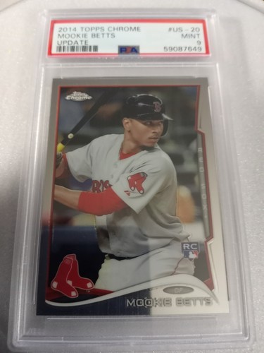 2014 Mookie Betts Topps Chrome Update PSA 9 Rookie RC #US-20 Dodgers Red Sox SP