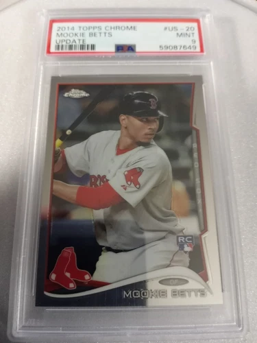 2014 Mookie Betts Topps Chrome Update PSA 9 Rookie RC #US-20 Dodgers Red Sox SP