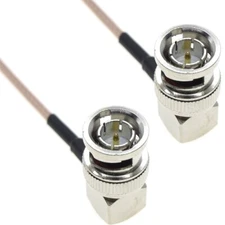 RG179 BNC Male Right Angle to BNC Male Angle 75ohm Video HD-SDI RF Coaxial Cable