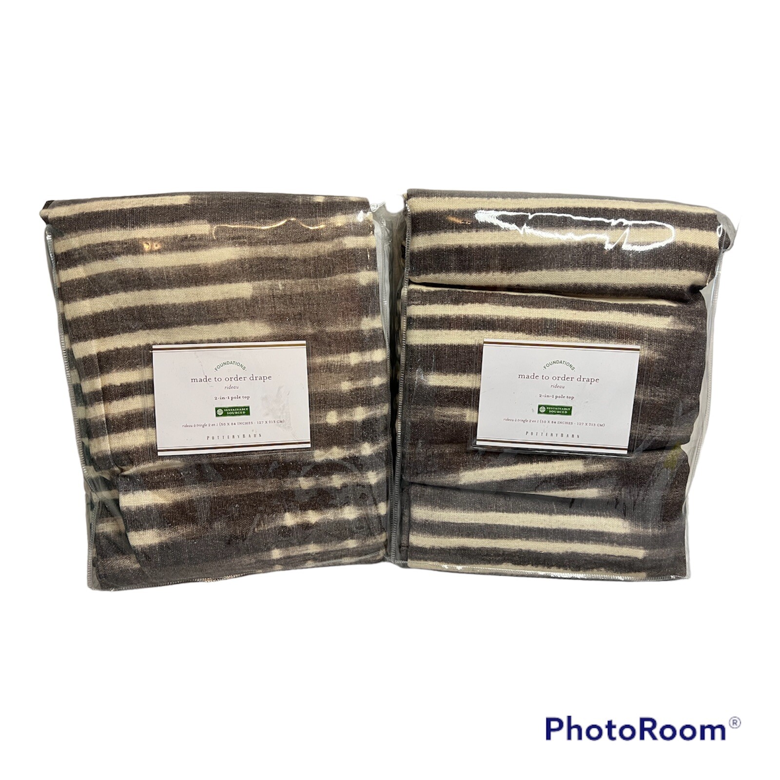 Pottery Barn Linen Cotton 50x84 Made to Order Drapes Set Of 2 Cream