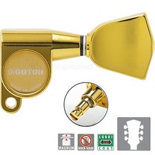 NEW Gotoh SG360-04 MG L3 R3 Locking Tuning Keys KEYSTONE Buttons 3x3 - GOLD
