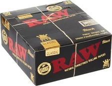 RAW BLACK CLASSIC KING SIZE SLIM CIGARETTE PAPER 50 CT