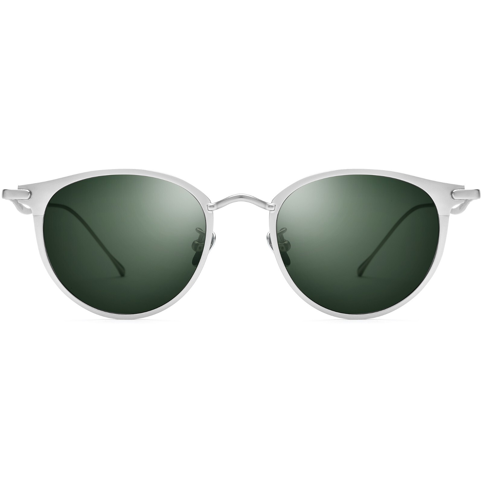 Round Sunglasses for Men Women Light Titanium Frame Polarized Lens Sonnenbrillen