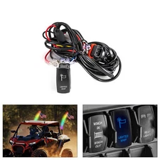 WEISEN Plug & Play Lighted Whip Wiring Harness Kit For Polaris RZR PRO XP Pulse