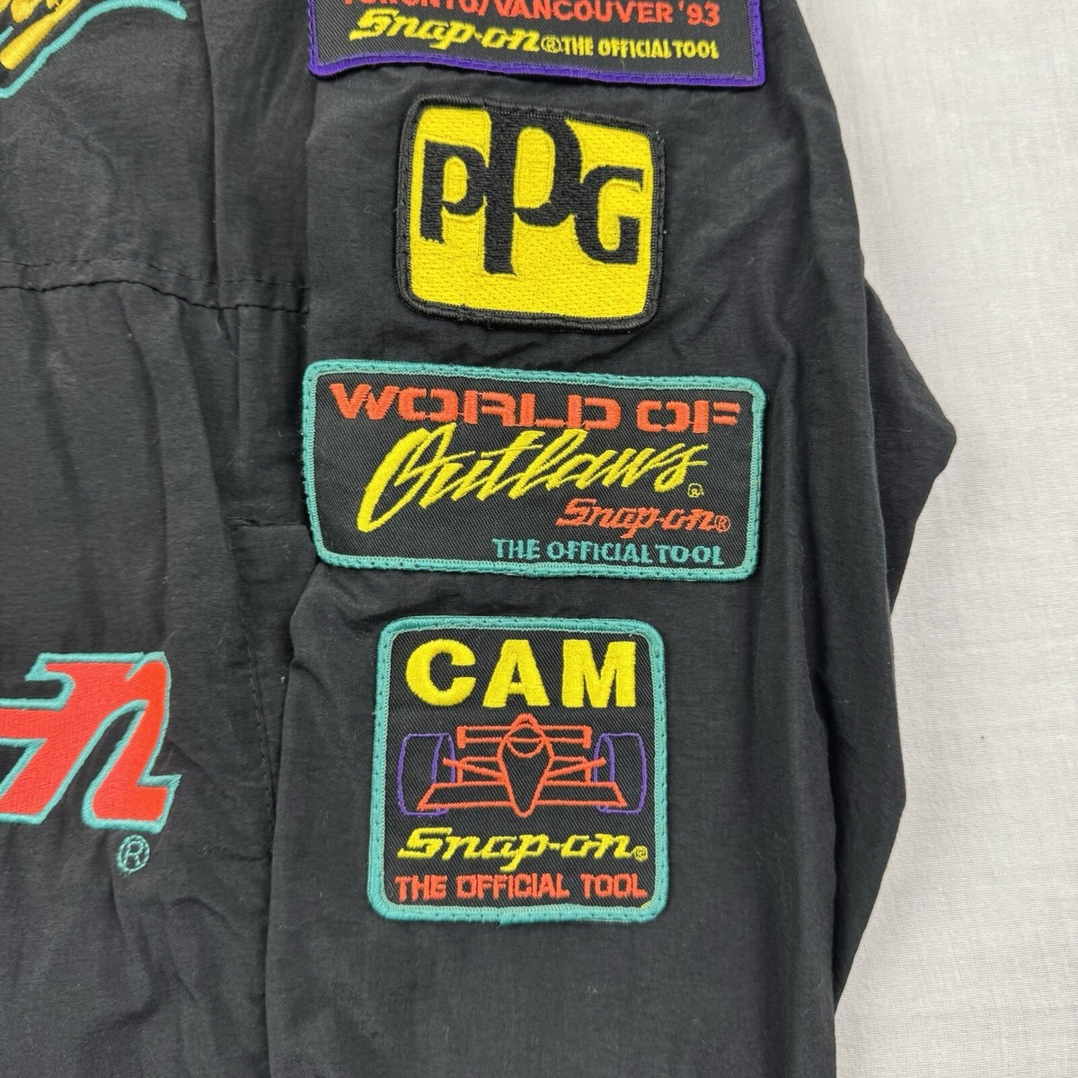 Vintage Snap On Tools Racing Jacket Adult Small Black Vintage Snap On Tools Racing Jacket Adult Small Black