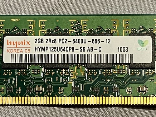Hynix DDR2 2GB 800MHz DIMM Ram Memory (BHYMP125U64CP8-S6 PC2-6400U 240-pin) - Picture 4 of 5