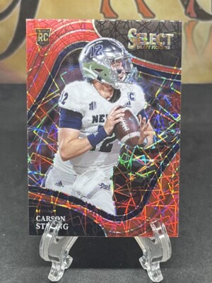 2022 Panini Select Draft Picks Carson Strong #111 Red Lazer Prizm Wolf Pack