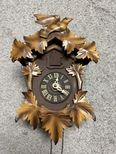 Vintage Antique Germany Black Forest Strike,Cuckoo Clock, 2 Weights Driven Read