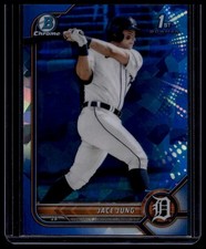 Jace Jung 2022 Bowman Draft #BDC-15 Chrome Sapphire 1st Detroit Tigers
