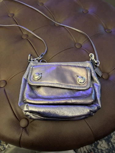 Coach Poppy Silver Crossbody