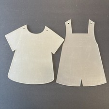 Clear Scraps Boy Bib Overalls 9in 5 Pieces Album Junk Journal Scrapbook