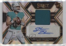 2022 Select Rookie Signature Memorabilia Silver Prizm Skylar Thompson Auto 1i0n