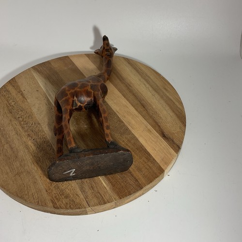 Wooden Carved 8” Giraffe Figure - Picture 7 of 7