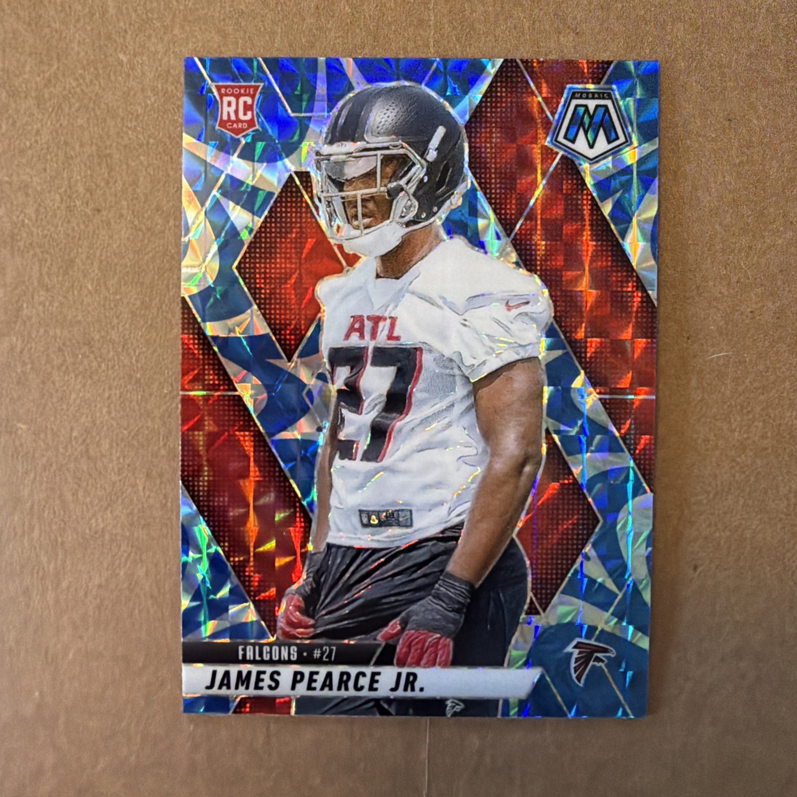 2025 Panini Mosaic - Rookies James Pearce Jr. #357 Reactive Blue Mosaic Prizm...