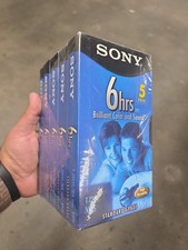 5 Pack Sony Premium Grade T-120 6 Hrs Blank VHS VCR Tapes NOS Sealed New