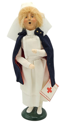 Byers Choice Ltd The Carolers Blonde Nurse With Cape Retired 1998 13  No Bag