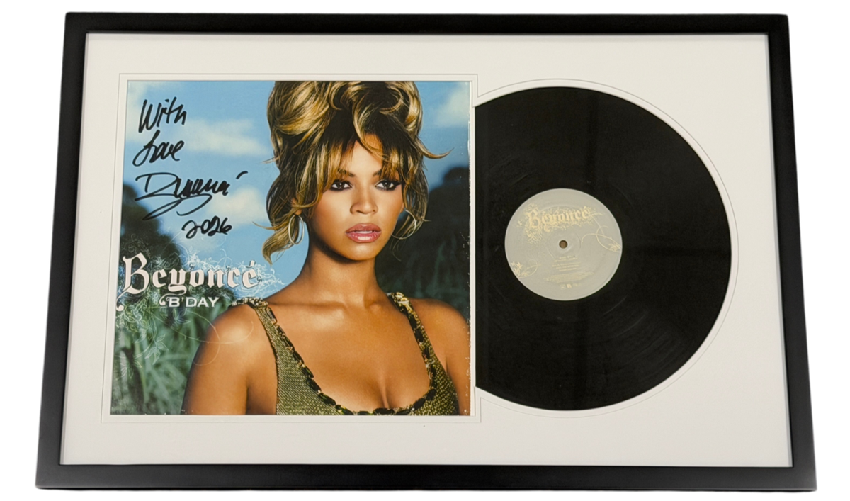Beyoncé Signed B'Day Framed Vinyl LP Album Authentic Autograph