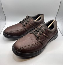 Clarks Cotrell Walk Brown Leather Lace Up Shoes Wide Fit UK 8.5G Men’s NEW