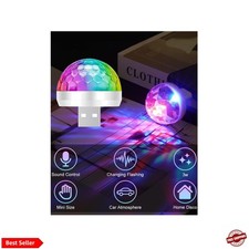 Mini Disco Lights, Sound Activated Disco Ball Party Lights, Applicable to USB...