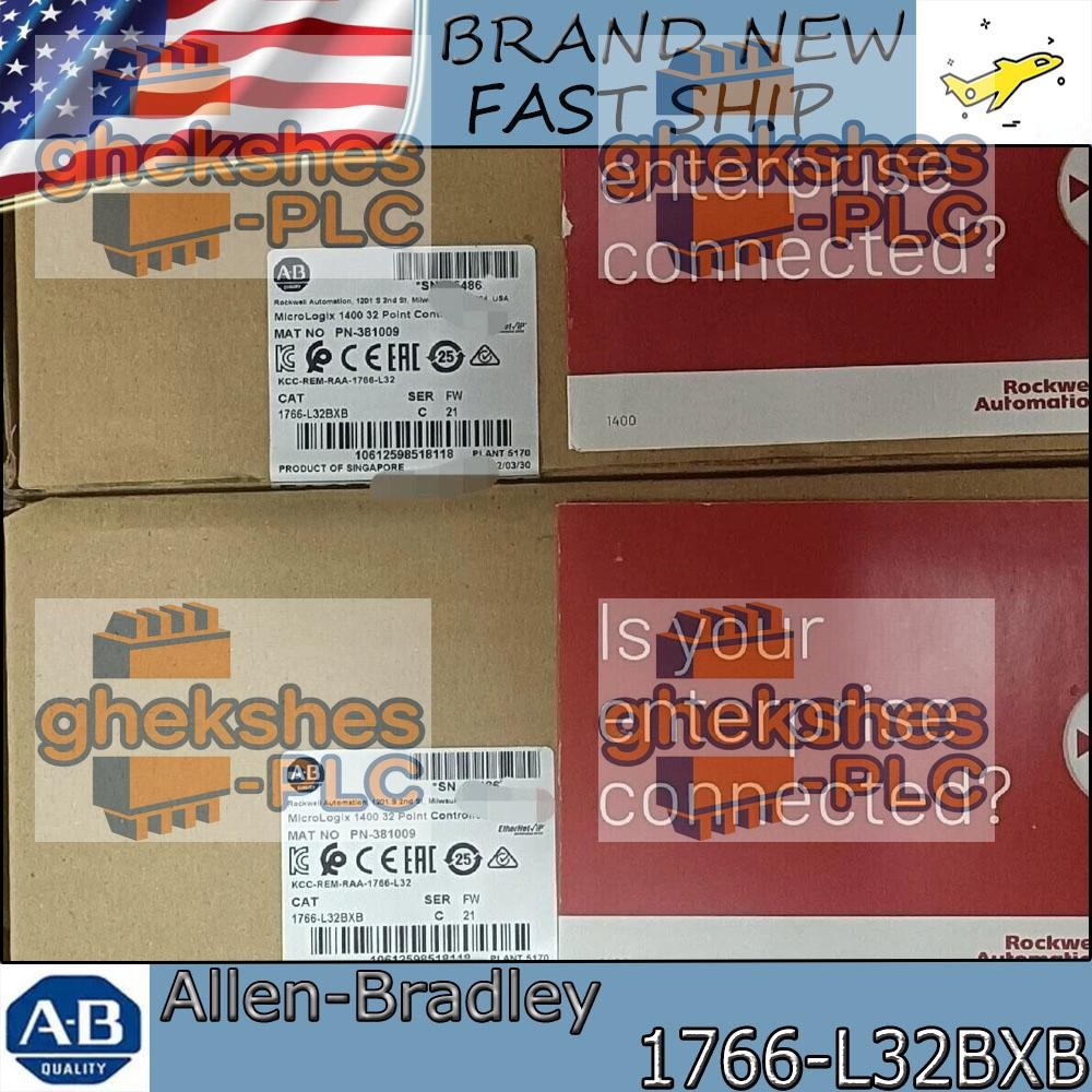 New Allen Bradley 1766-L32BXB MicroLogix 1400 Controller 1766L32BXB RTS US Stock