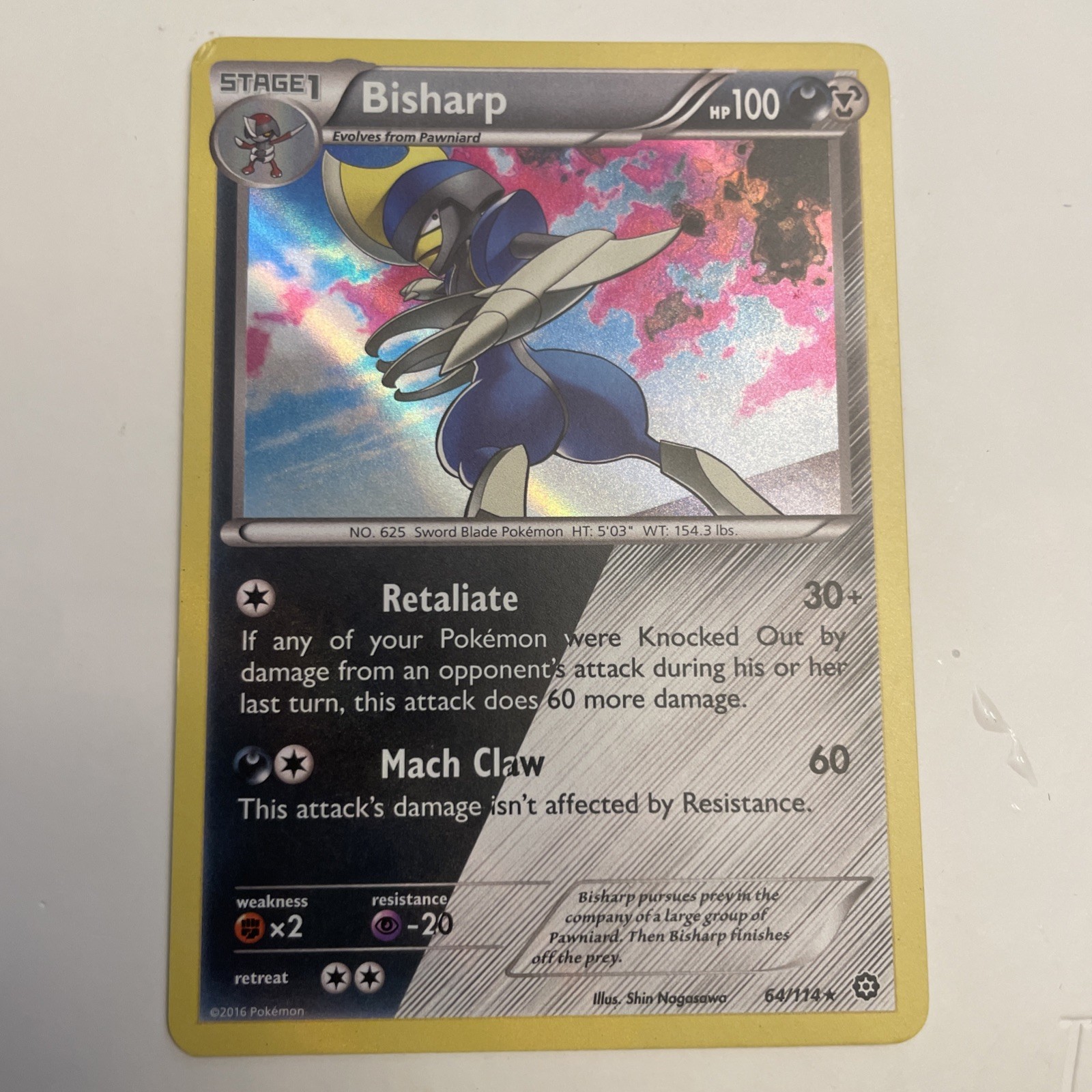 Bisharp 64/114 Holo Pokemon TCG