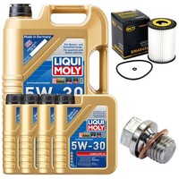 MotoröL Filter Set 5W-30 Liqui Moly 9 Liter + Schraube FüR Mercedes E-Klasse CLK