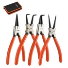 ValueMax 4 PCS Snap Ring Pliers Heavy Duty Set 7 Inch with Storage Pouch USA