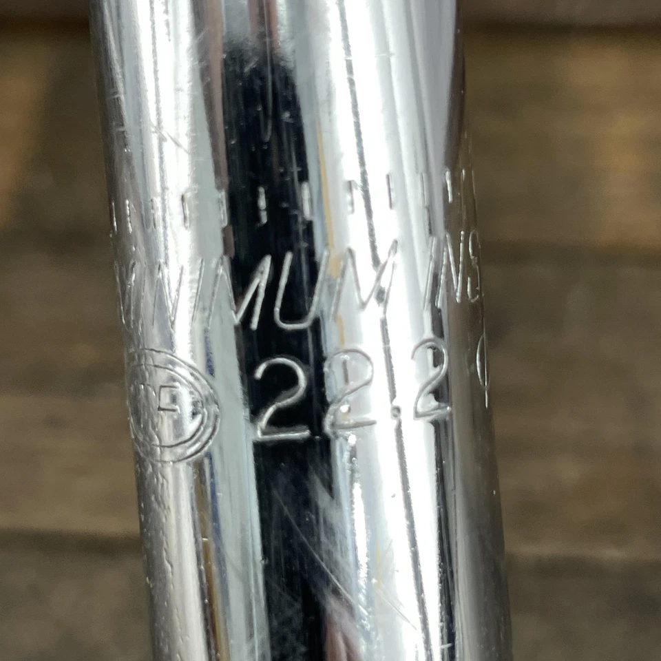 Tija de sillín vintage DYno BMX 22,2 mm plateada 395 g Old School BMX recta Foto 3 de 4