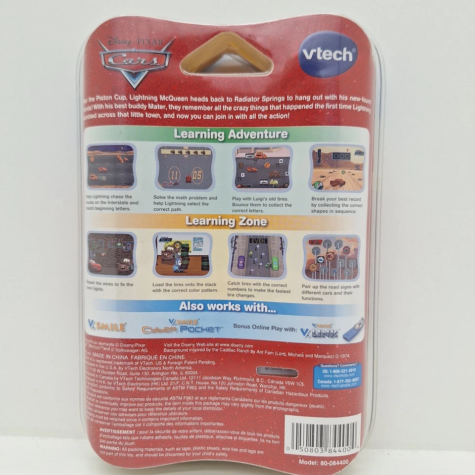 VTech V.Smile Motion Game Cartridge Disney Cars Rev It Up in radiator springs - Image 2 of 4