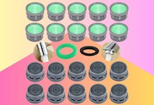 Faucet Aerator 1.5GPM Flow Restrictor Plug-In, Green 20-Pack 