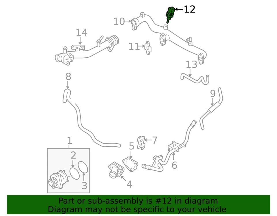 Genuine Nissan Coolant Temp Sensor Fits Many - NEW OEM - Image 4 of 4