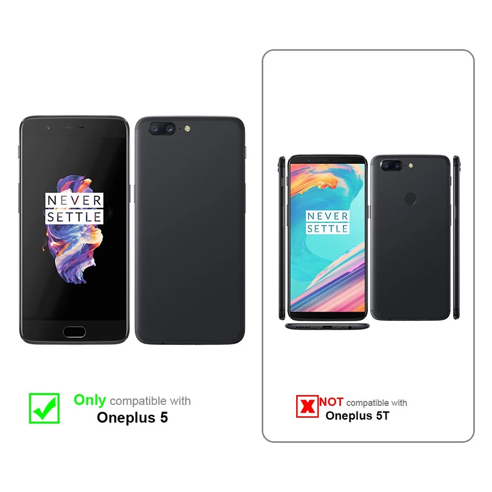Custodia per OnePlus 5 Portafoglio Protettiva Magnetica Cover Libro - Immagine 2 di 4